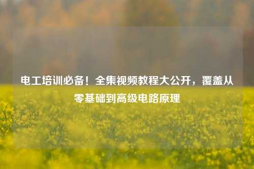 电工培训必备！全集视频教程大公开，覆盖从零基础到高级电路原理-图1